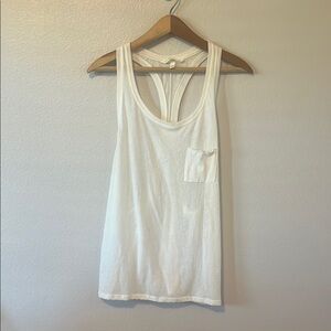 Victoria’s Secret White Racerback Pocket Tank Top Size M